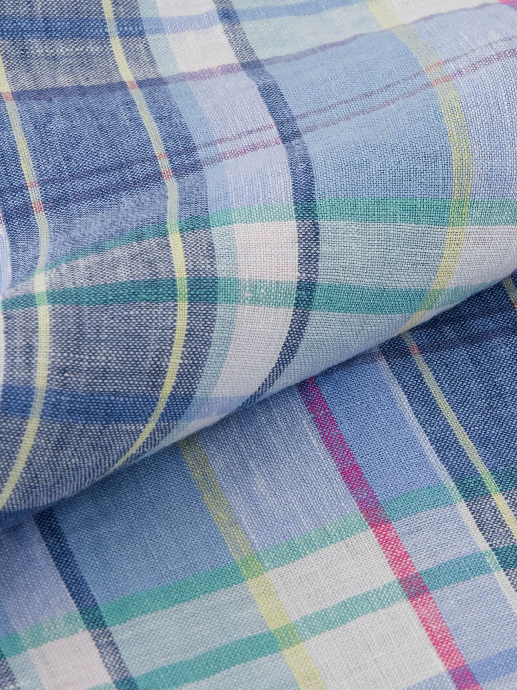 Chemise en Lin à Carreaux Grande Taille